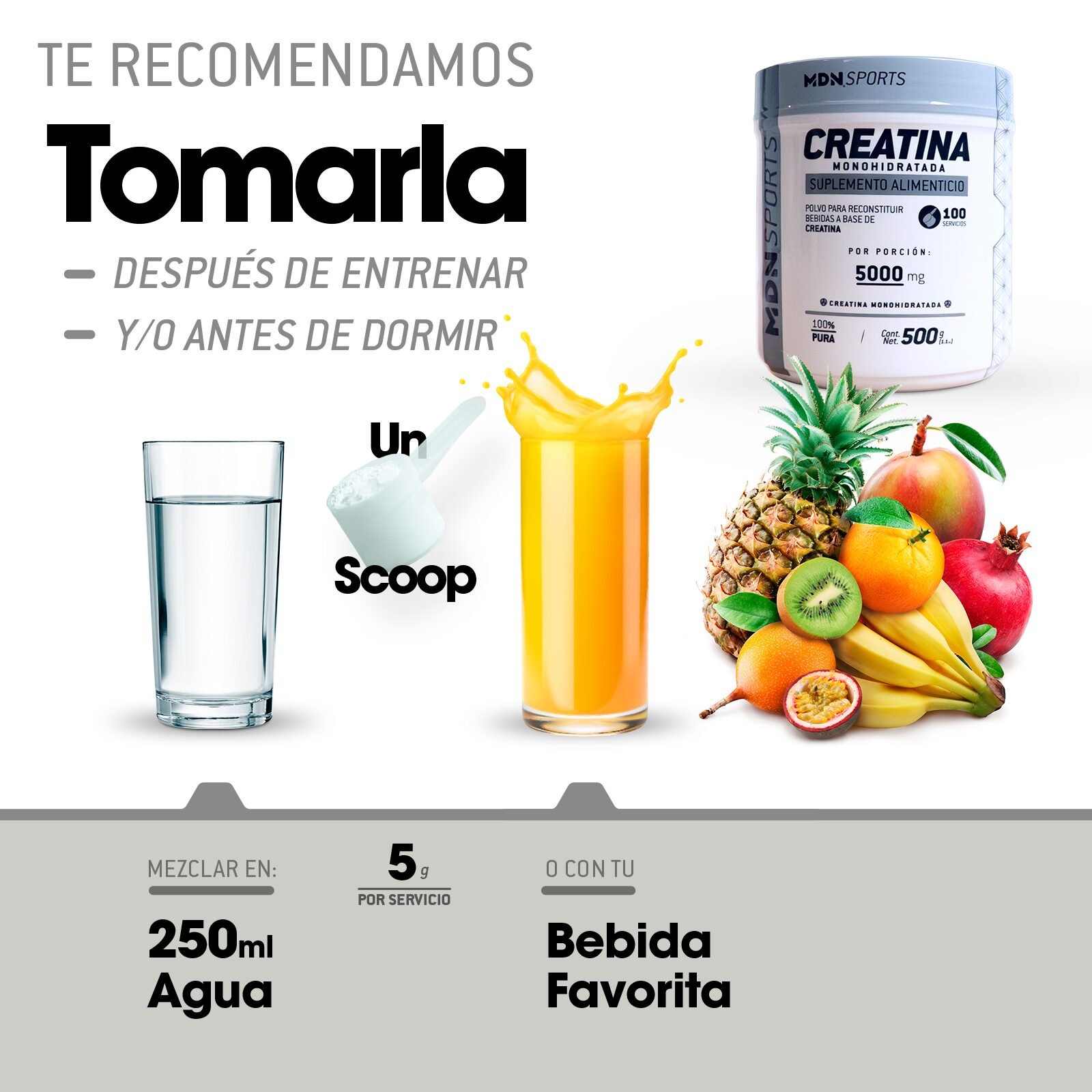 Creatina Monohidratada MDN Sports