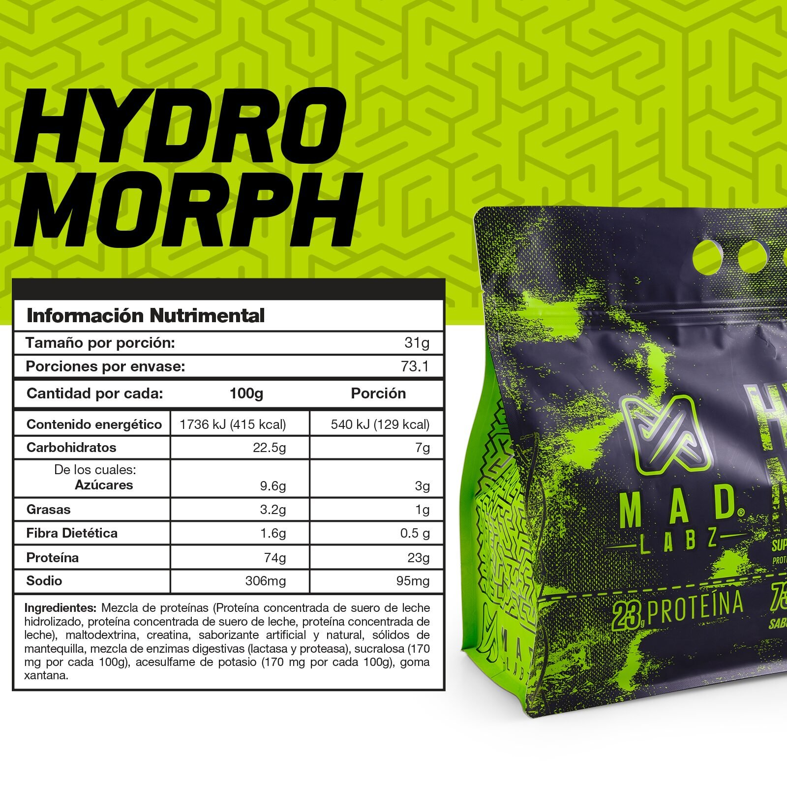 Proteína Hidrolizada Hydro Morph Mad Labz