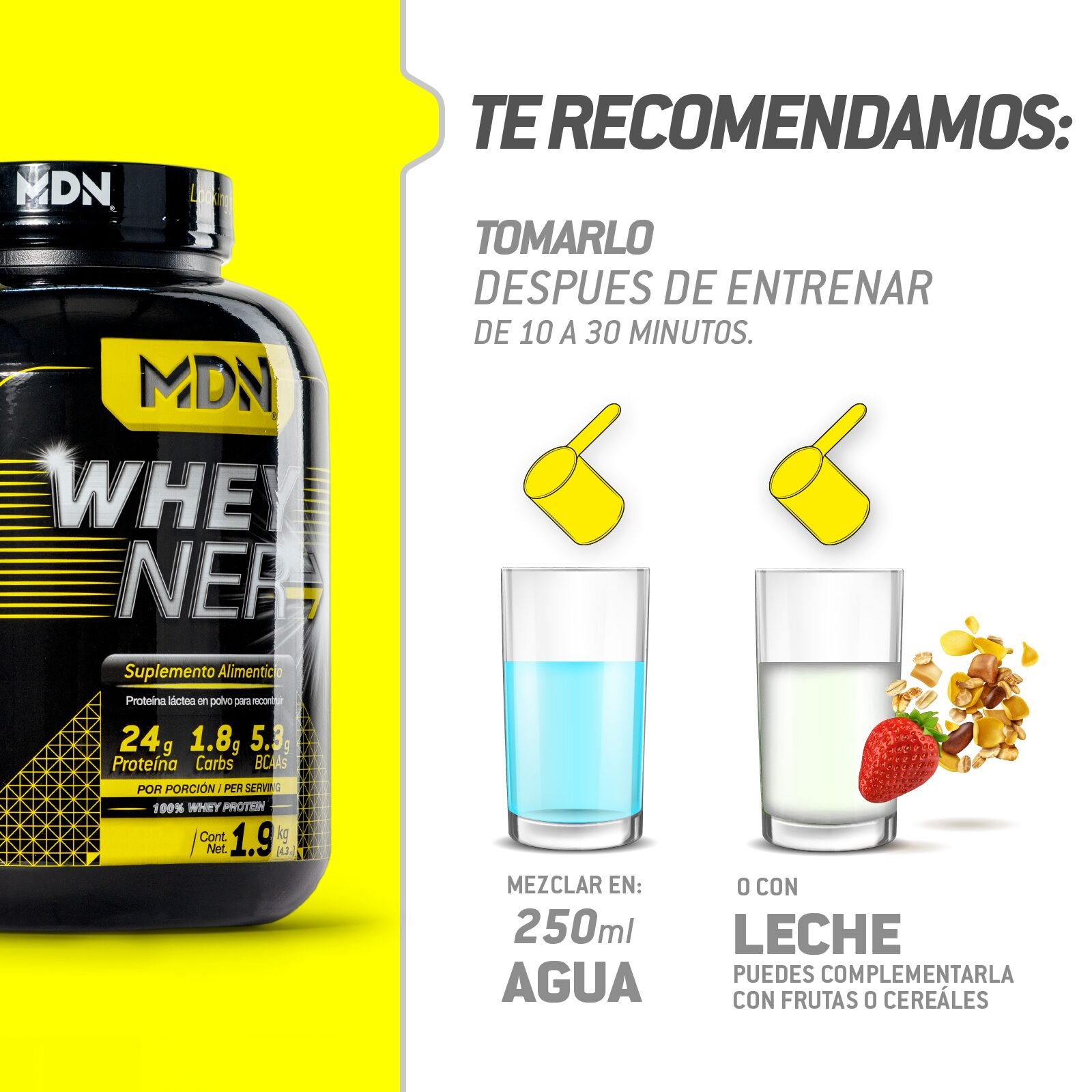 Proteína WheyNer MDN Sports