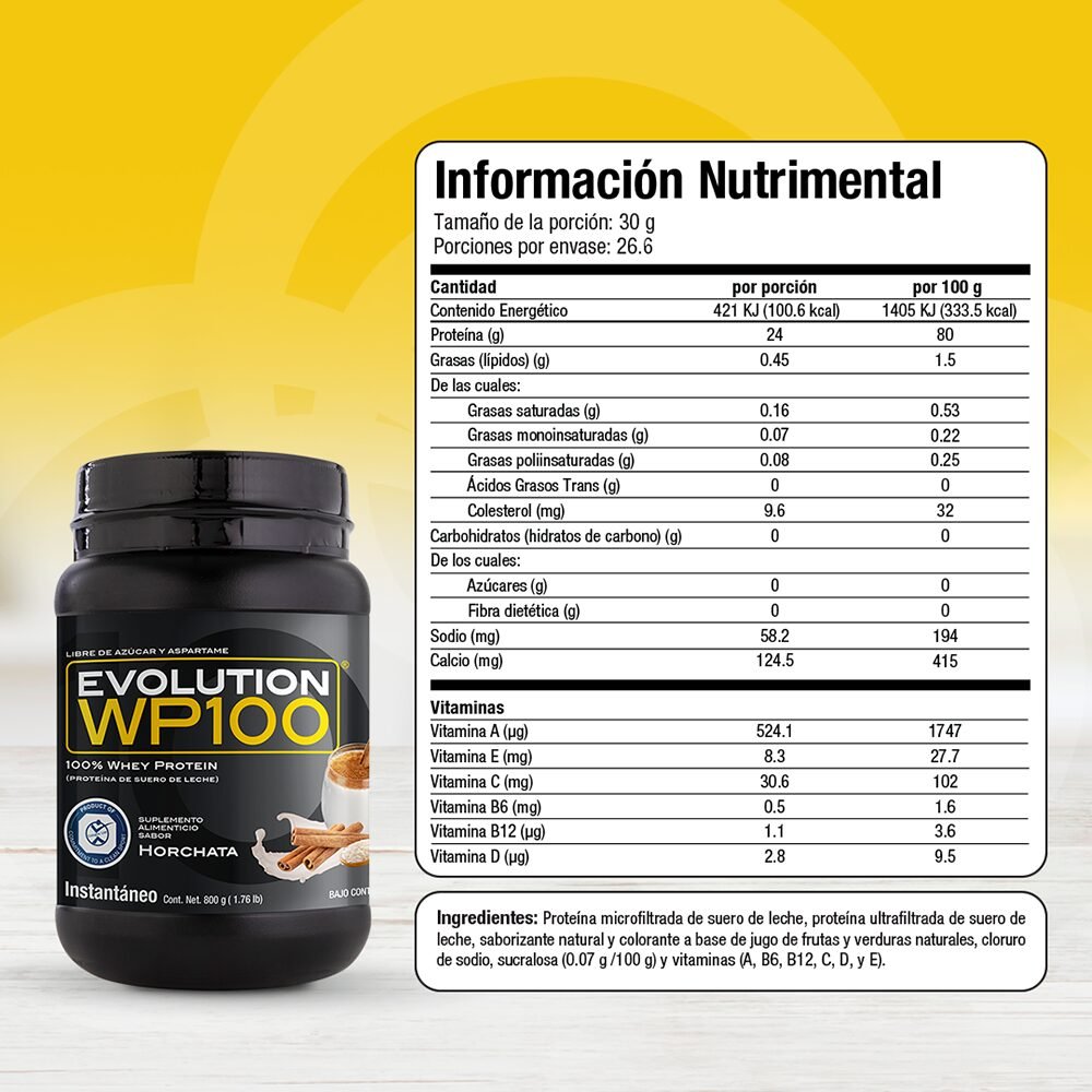 Proteína WP100 800 gramos