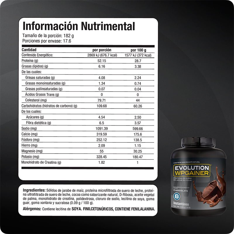 Proteína WPGainer 3,200 gramos