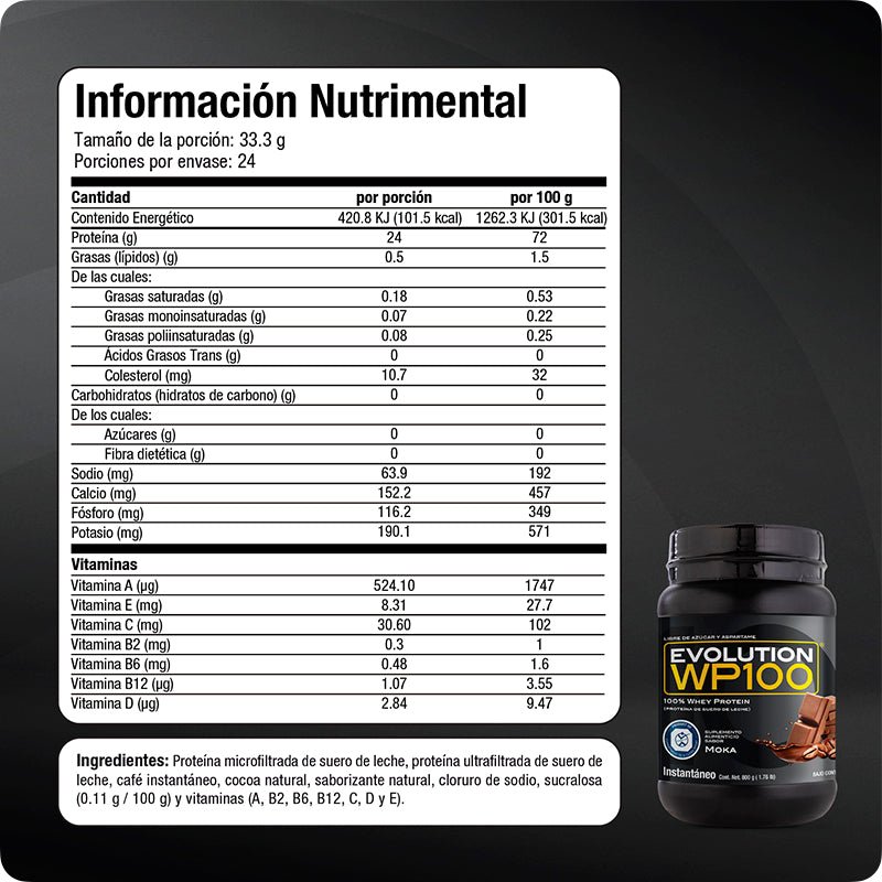 Proteína WP100 800 gramos