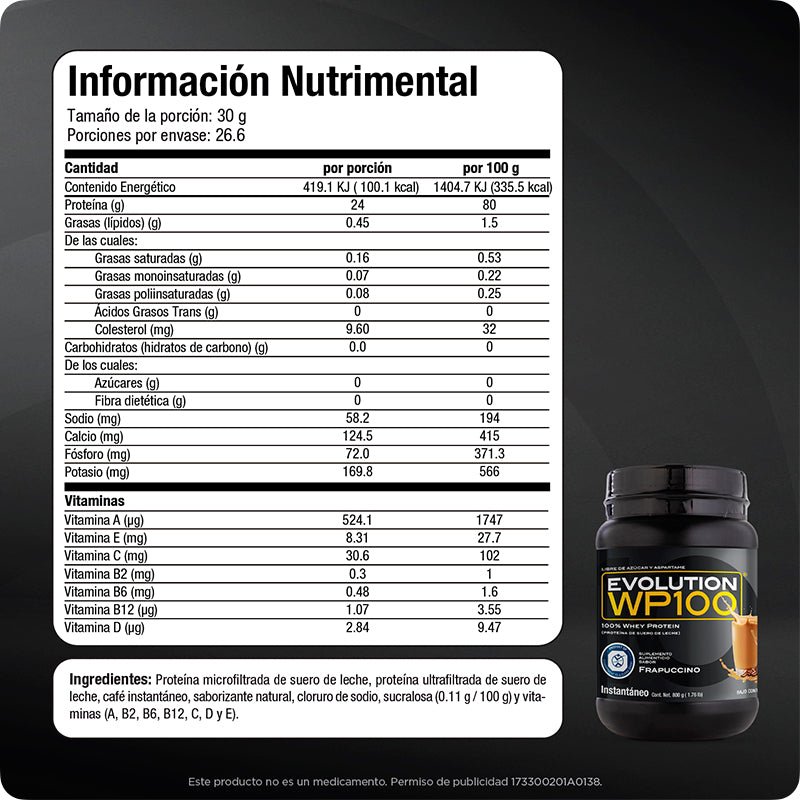 Proteína WP100 800 gramos