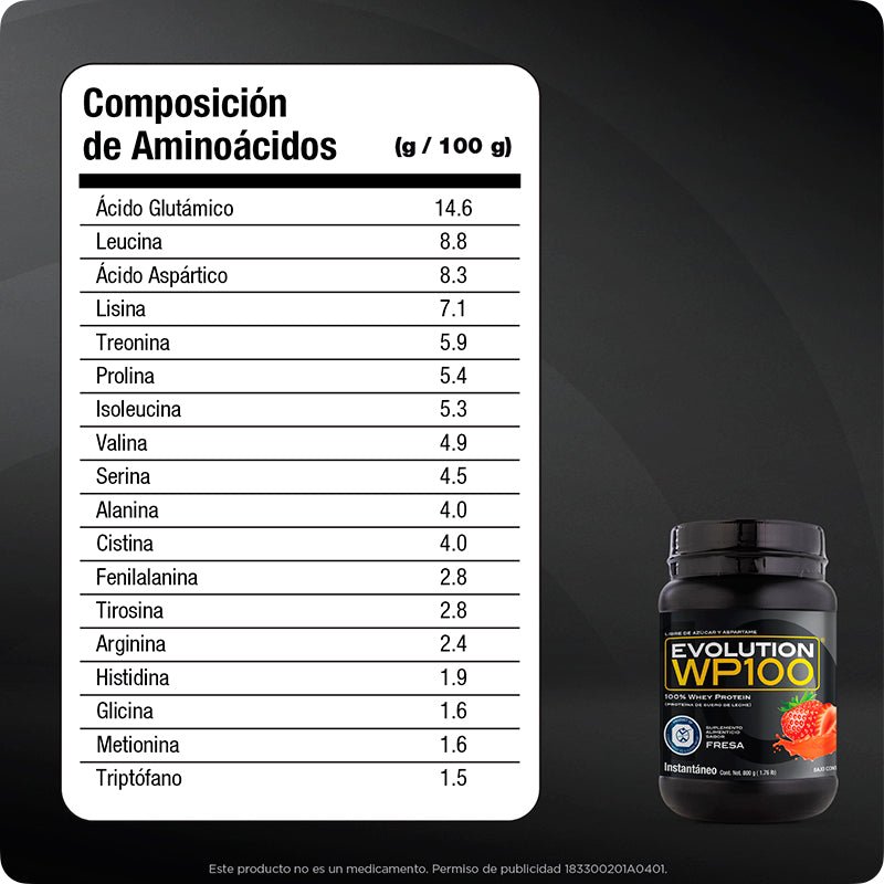 Proteína WP100 800 gramos