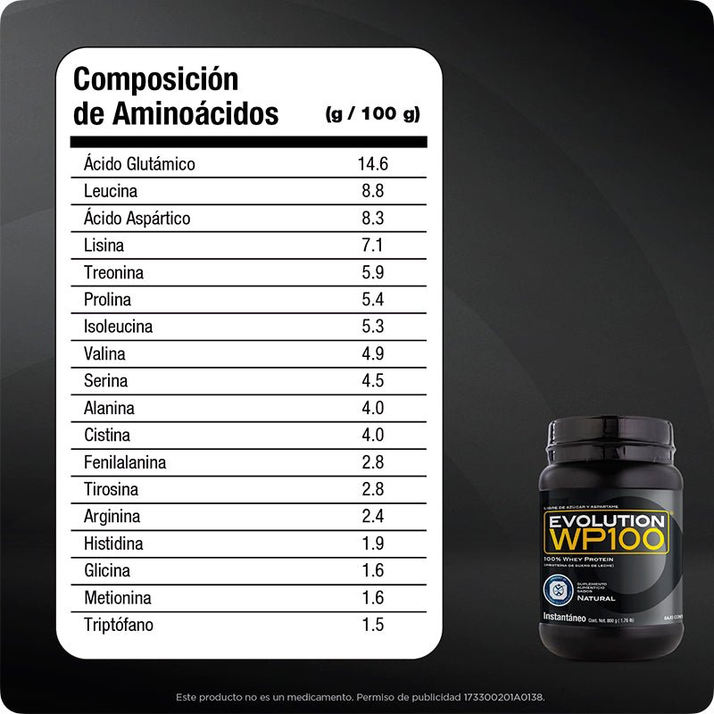 Proteína WP100 800 gramos