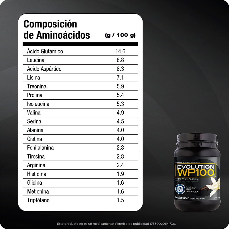 Proteína WP100 800 gramos