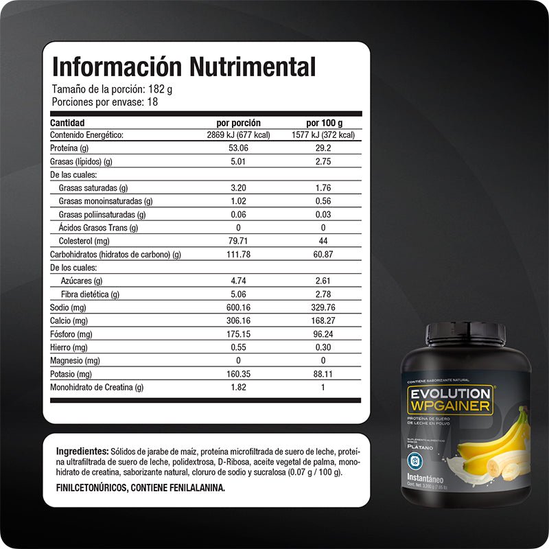 Proteína WPGainer 3,200 gramos