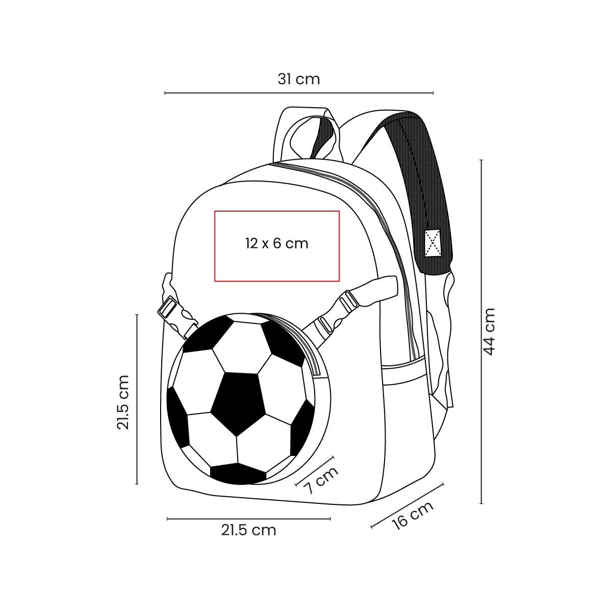 SOC 096 – MOCHILA SOCCER – MOCHILAS ESCOLARES - Image 2